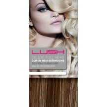 15" Deluxe Double Wefted Clip In Human Hair Extensions #6/613 Med Brown / Blonde Mix 15" Deluxe Double Wefted Clip In Human Hair Extensions #6/613 Med Brown / Blonde Mix